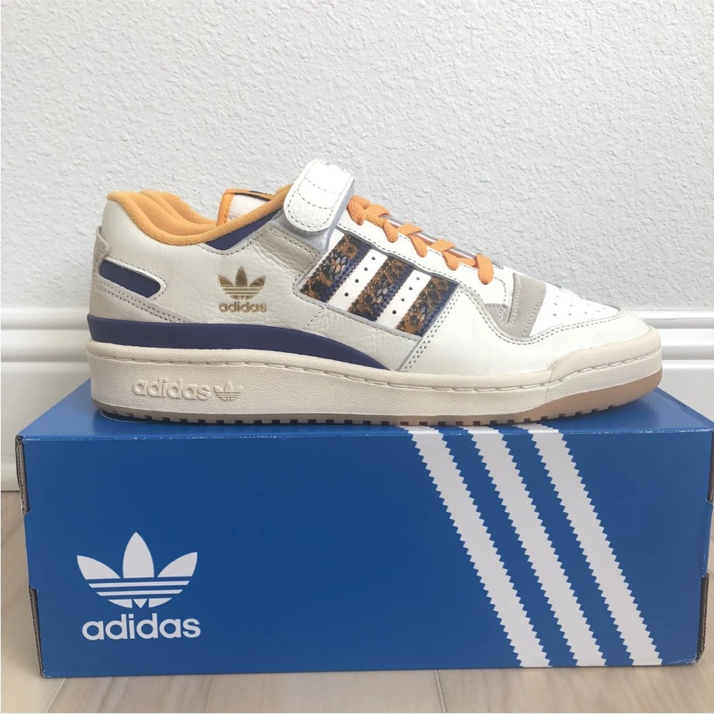 New Adidas Forum 84 Low Sneakers White Yellow (GW2007) Men’s Shoes Multi Sizes